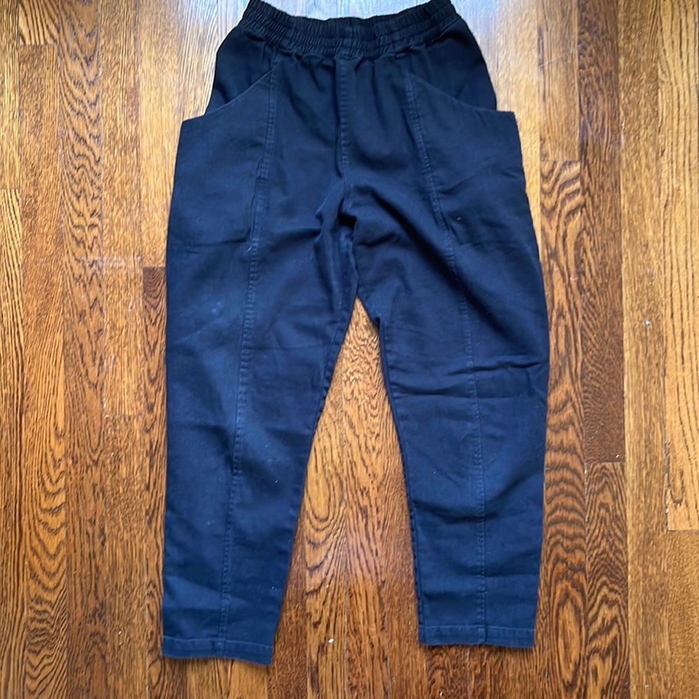 Elizabeth Suzann Black Tapered Utility Pants